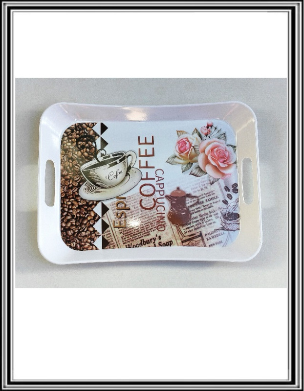 Plastová tacká 27x38cm COOFFE CAPPUCINO
