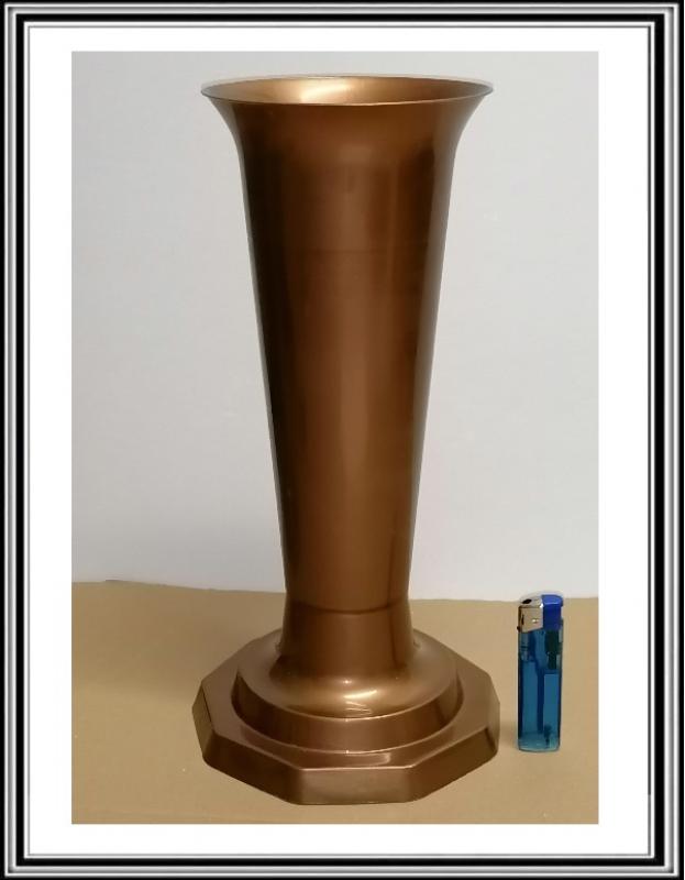 Plastová váza 2-9, 32,5 cm medená