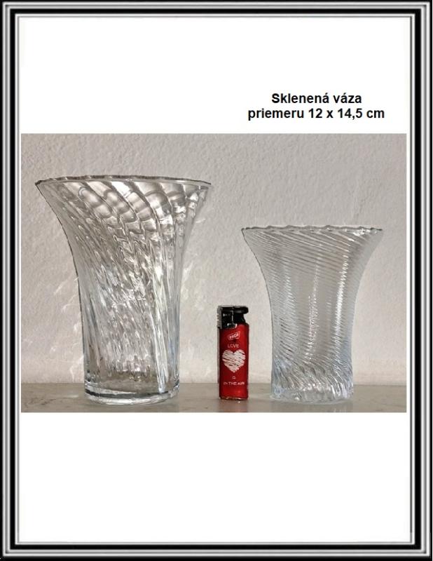 Sklenená váza  priemeru 12 x 14,5 cm LA17-6188-000