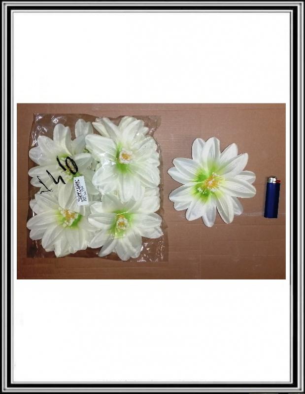 Hlavička kvetu DÁLIA č FLO-L022 K 800110 bielo zelená 17 cm