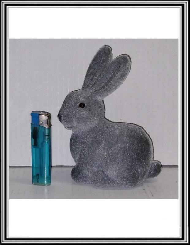 Veľkonočný zajačik  sivý 16 cm ,