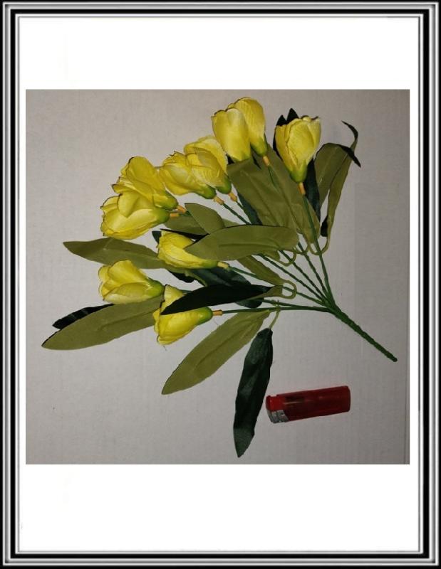 Kytička tulipánov 9-10 hlav 34 cm žltá