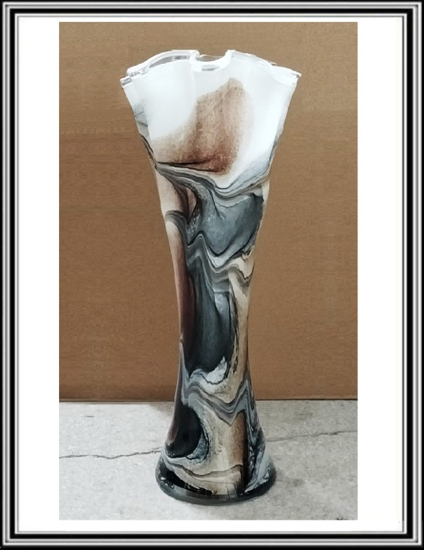 Sklenená váza 60 cm hrubá a ťažká - Farebná č 1