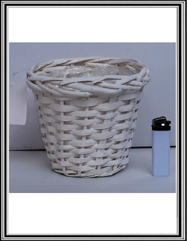 Kvetináčik z prútia pr.16 cm, v-14 cm č FLO-260715