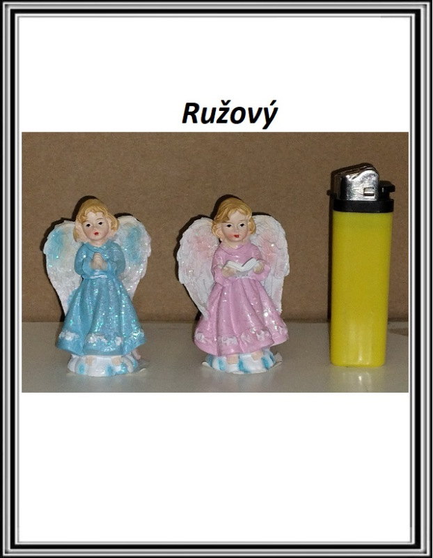 Anjelik perleťový 6,5 cm Ružový