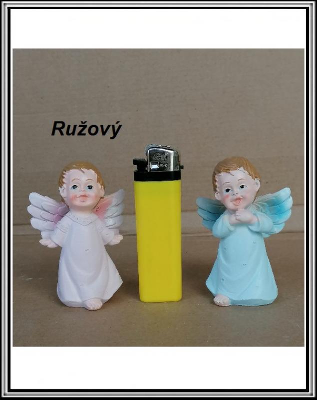 Anjelik ružový v- 7,5 cm, K 526536