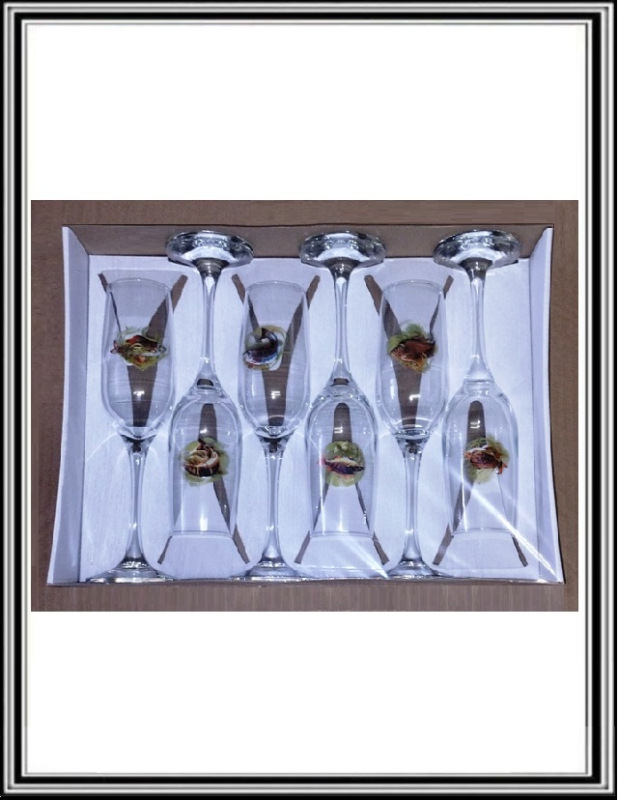 Sklenené poháre ryby šampus nové tipy obrázkov