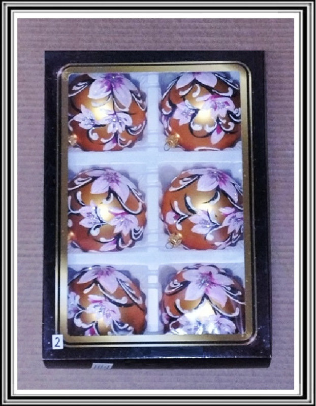 A Sklenené gule ručne maľované 10 cm 6 kusov K 1820516č 2