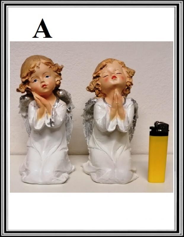 Figurka anjelik MODLIACI 16,5 cm č K 554423 A