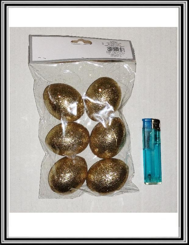 Veľkonočné vajíčka 6,5 cm zlaté
