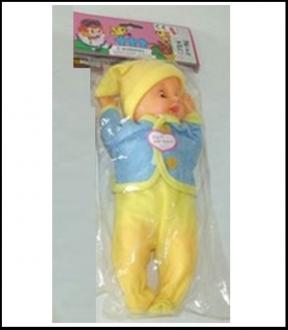 Bábika 27 cm č 3048G - s modrým kabátikom