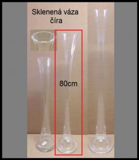 A-Sklenená váza RÚRA číra 80 cm.