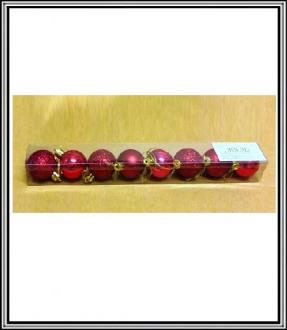 Červené - 
Vianočné gule fialové pr.4 cm, 8 ks č TG25660