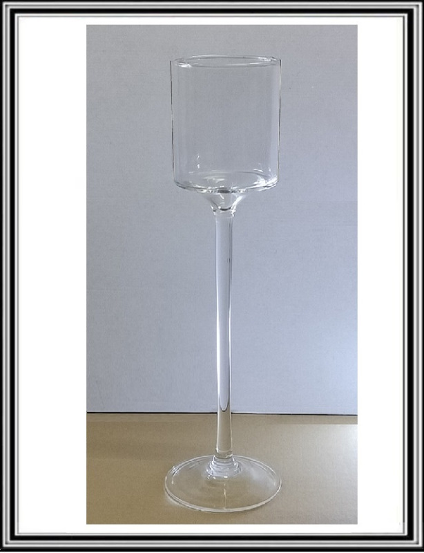 Sklenený svietnik 42,5 cm