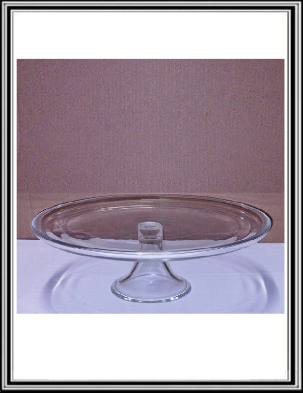 A Sklenená tacká na stopke 32 cm na tortu 1106