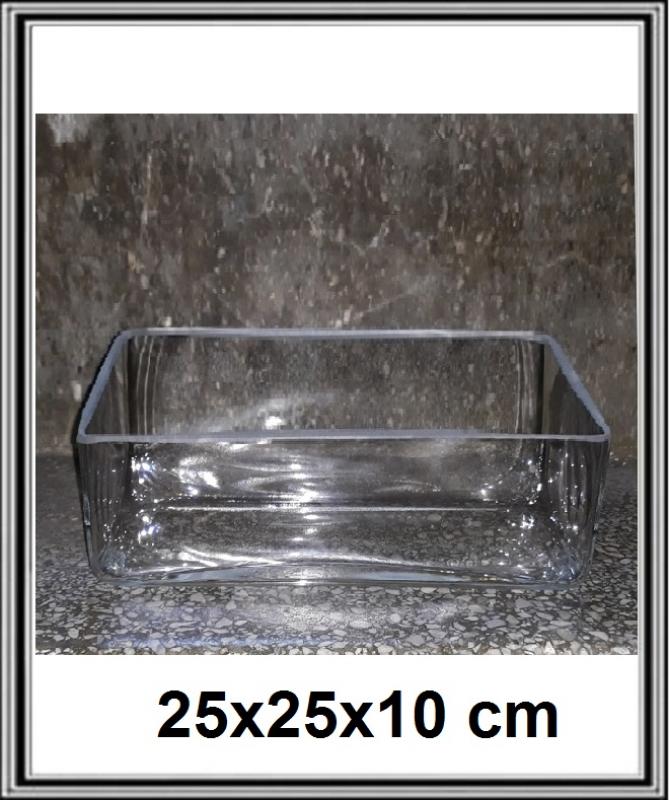 Kvader - Sklenená miska 25x25x10 cm č 13-LA27-229E
