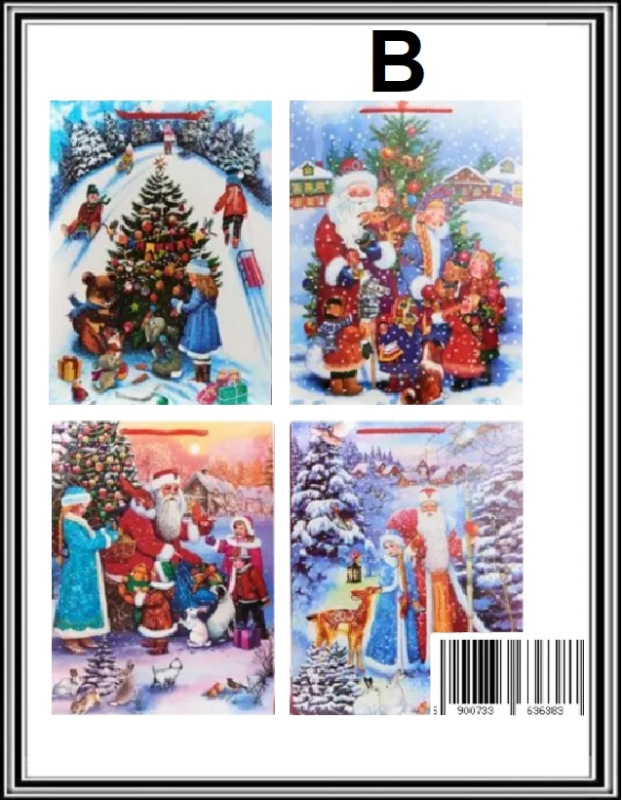 Vianočná darčeková taška 31x42x12 cmč. B