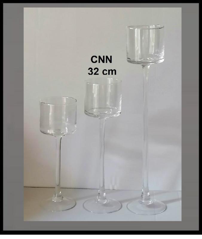 Sklenený svietnik CNN 32 cm