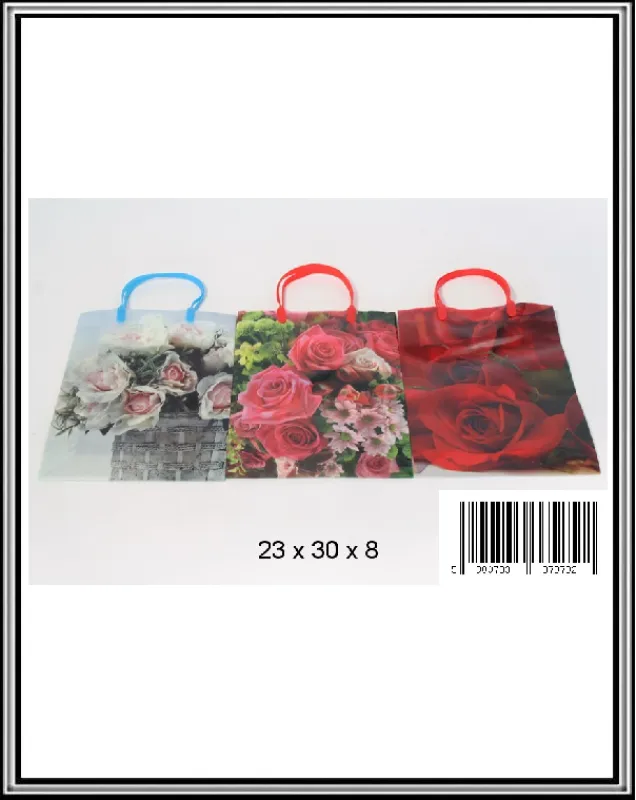 Darčeková taška LESKLA kvety 23x30x8 cm č 0425A