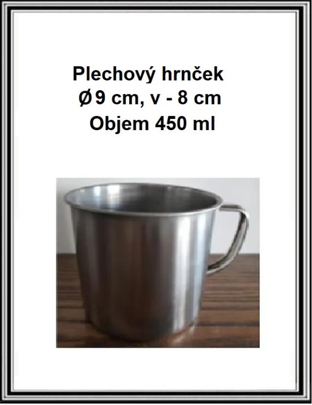 Plechový hrnček 450 mlPr. 9 x 8 cm