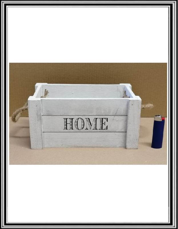 Dekor. kvetináčik HOME biely 25x15x12 cm č K 300016