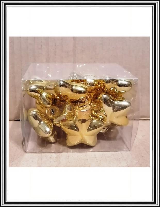 Sadá zlatýých hviezdičiek 4 cm č 10634