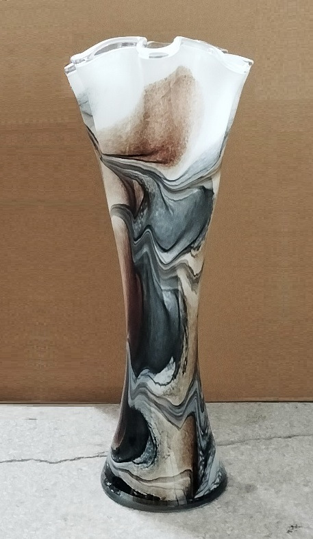 Sklenená váza 60 cm hrubá a ťažká - Farebná č 1