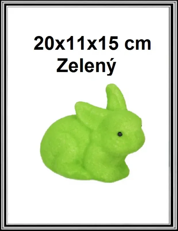 A Veľký zajko 20x11x15cm, mix farieb  č MARHS030 zelený