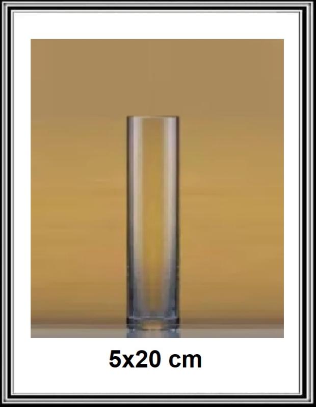 Sklenená váza pr. 5x20 cm LA17-420 G