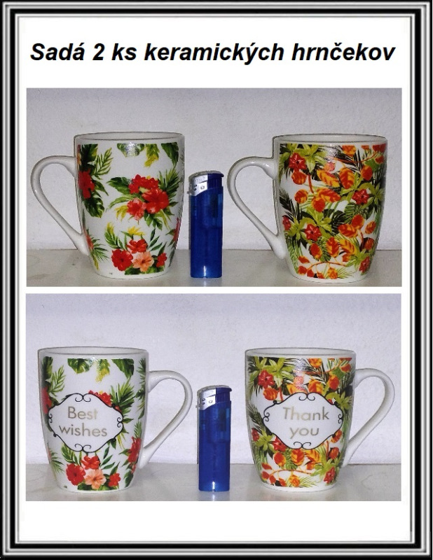 Sadá 2 kusov keramických hrnčekov 350 ml
