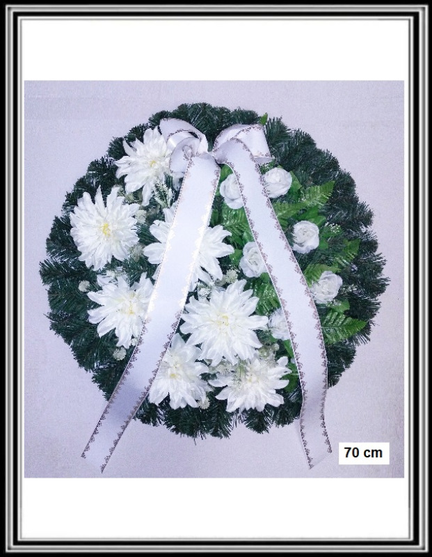 Umelý veniec 70 cmč 118