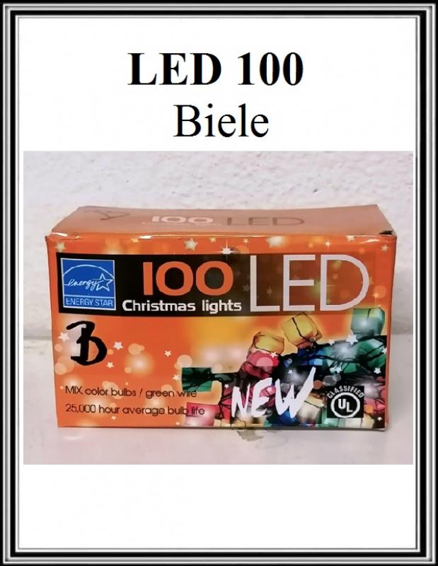 Vianočné LED 100 ks sviečky, 8 svetelných programov - biele