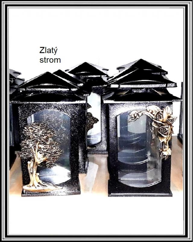 Železný sklenený kahanec OBOR Zlatý strom