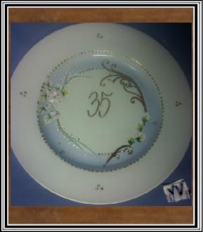 Výročný tanier veľký 35 - tka modrý