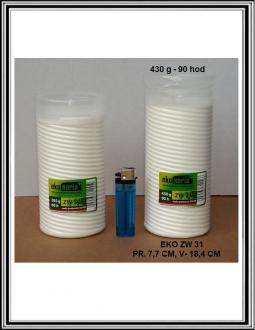 Sviečka EKO ZW 31 , pr.7,7 avv- 18,4 cm-430 g- 90 hod