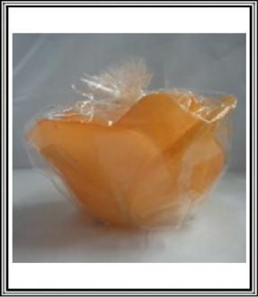 Sviečka veľká ruža oranž priemer 14 cm