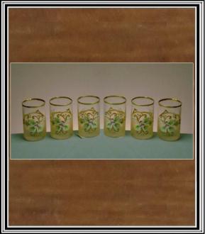 Sklenené poháre Sadá 6 ks 50 ml pohárikov-krémové