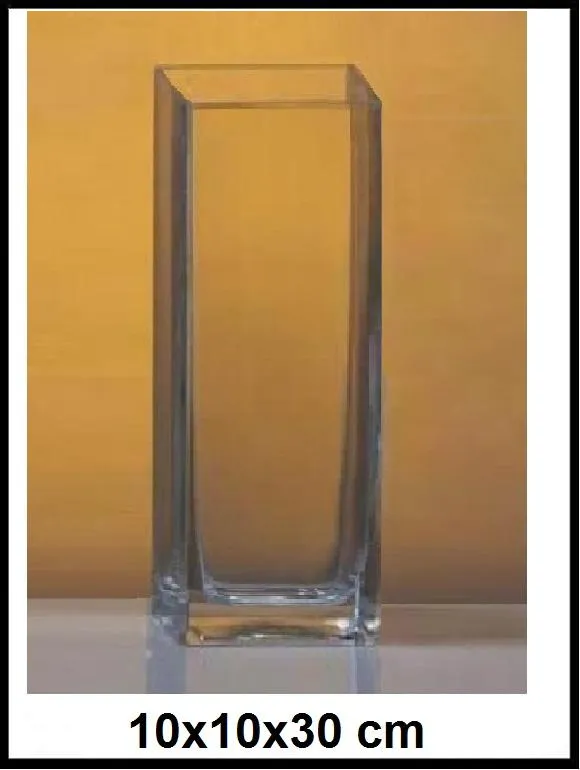 Kvader - Sklenená váza kváder č 2711K 10x10x30 cm