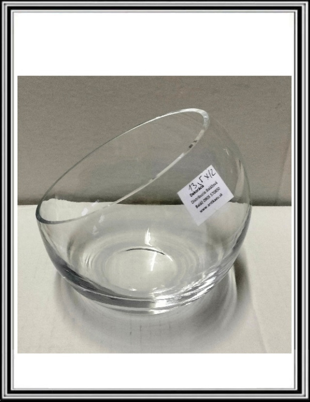 A Sklenená guľa priemer 13,5 x 12 cm s otvorom na boku