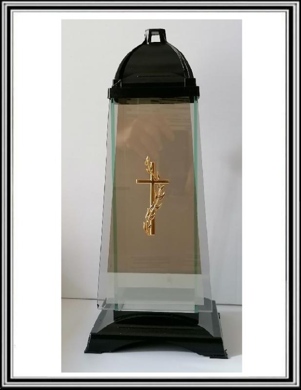 Sklenený kahanec 39 cm Glass ART 2, 1238 Zlatý