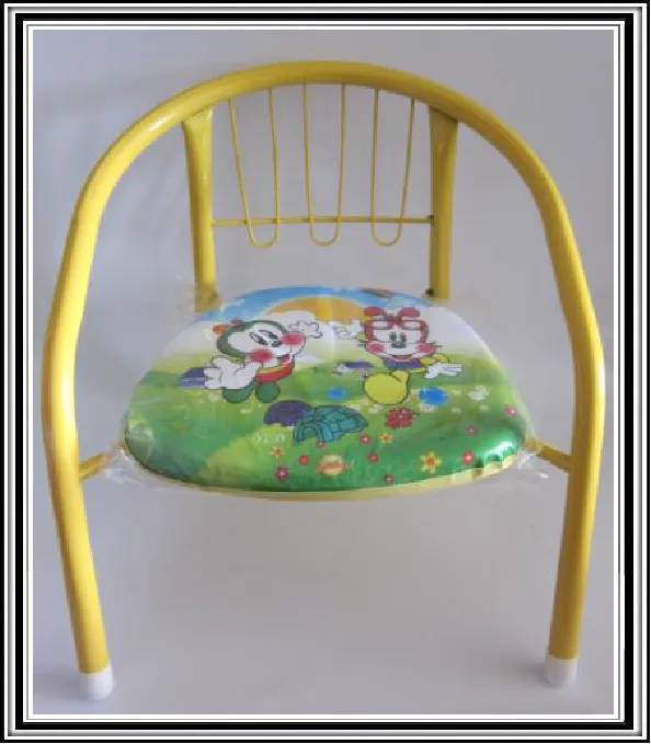 Detská železná stolička  34x34 cm č. 10101 ŽLTÁ