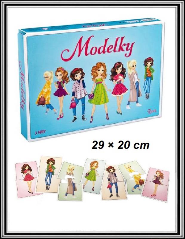 Hra Modelky - 3 logické hry 29x20 cm