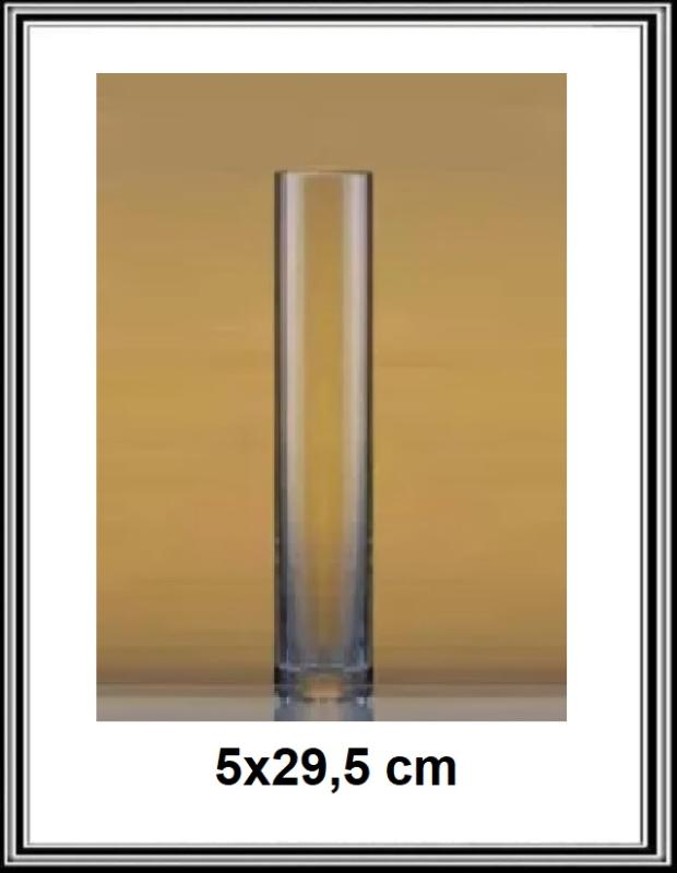 Sklenená váza pr.5x29,5 cm LA17-420F