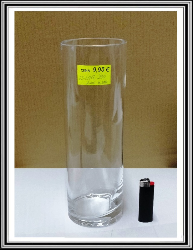 A Sklenená váza priemer 10 x 30 cm hrubá 23- LA17-290