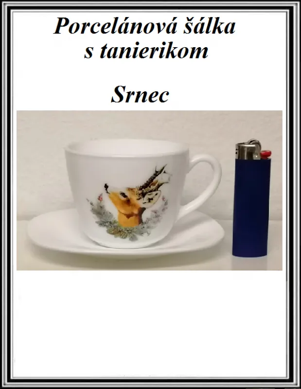Porcelánová šálka s tanierikom - SRNEC
