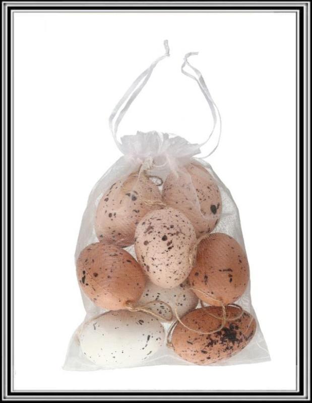 Veľkonočné závesne vajíčka  8 kusov 4x6 cm RS9415-22