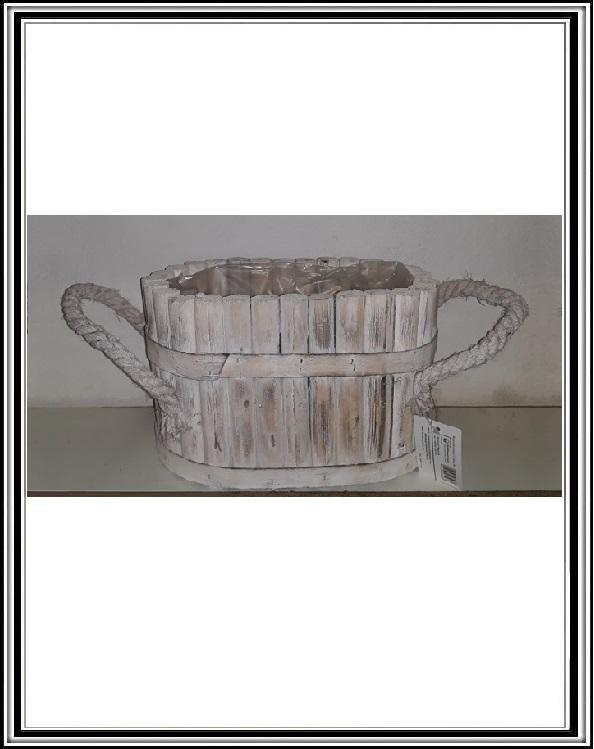 Kvetináč s drevených kolíkov 24x15 cm K261033