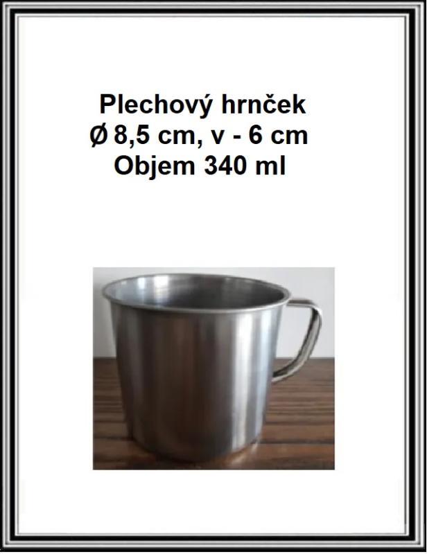 Plechový hrnček 340 mlPr. 8,5 x 7 cm