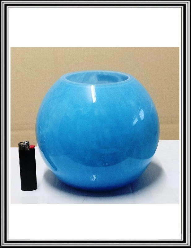 A Sklenená guľa priemer 19 x 18 cm MODRÁ hrubá č 736