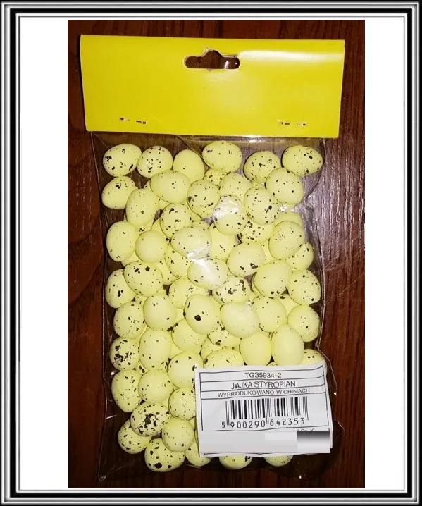 Sadá 100 ks sadá žltých vajíčok s bodkami č TG35934